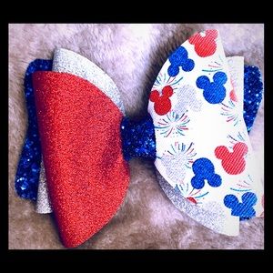 Mickey girls custom hair bow
